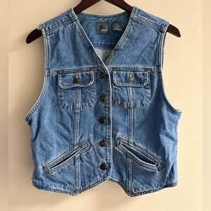 Vintage 90s Liz Wear Blue Denim Vest